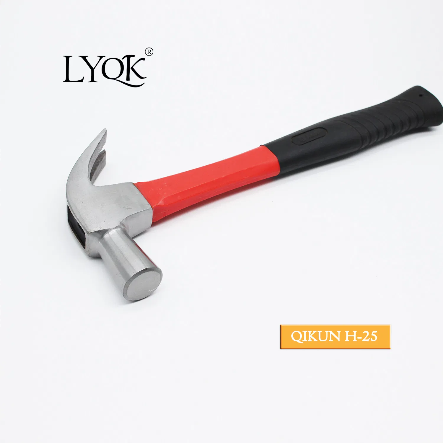 H-25 Construction Hardware Hand Tools Plastic Coated Handle Claw Hammer