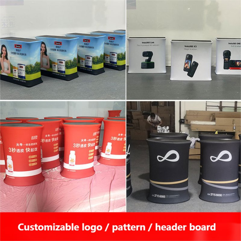 Customizable Portable Foldable Plastic Hydraulic Lifting Display Stand