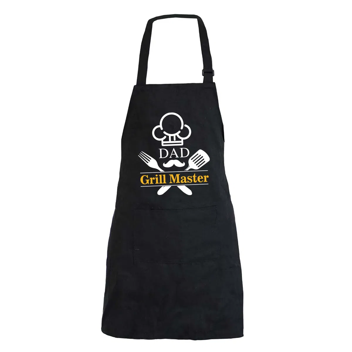 Canvas Apron, Outdoor Barbecue Apron, Wear-Resistant and Scratch-Resistant, Pocket, Letter Heat Transfer Apron