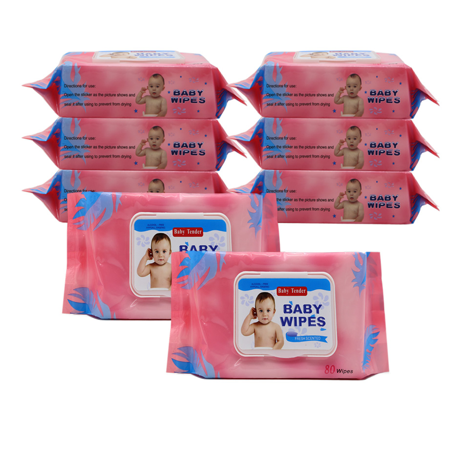 Cheap Wholesale 80PCS Portable Soft Gentle Cleaning Baby Wet Wipe