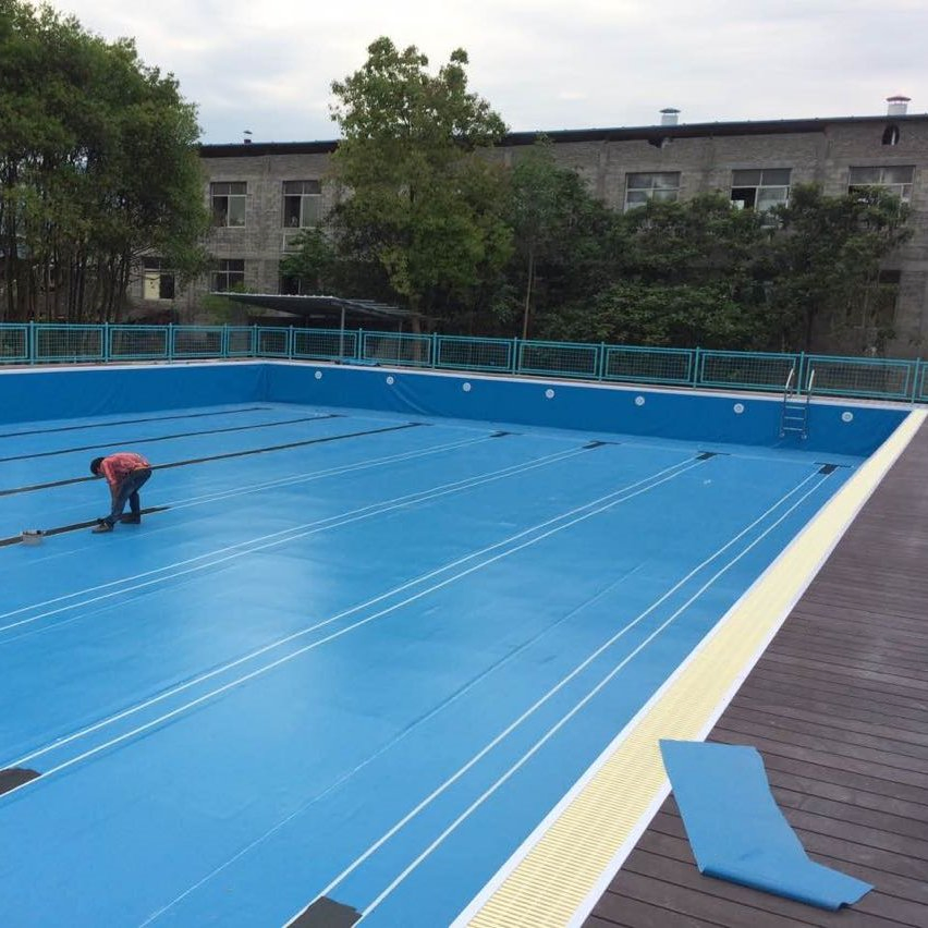 Non Slip Blue PVC Membrane Liner Coating Foil for Waterproofing Swimming Pool