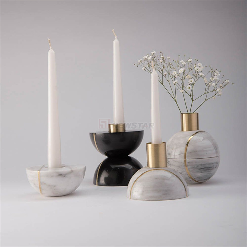 Newstar Home Decoration Natural Marble Tray Travertine Tray Plate Candle Holder Tray