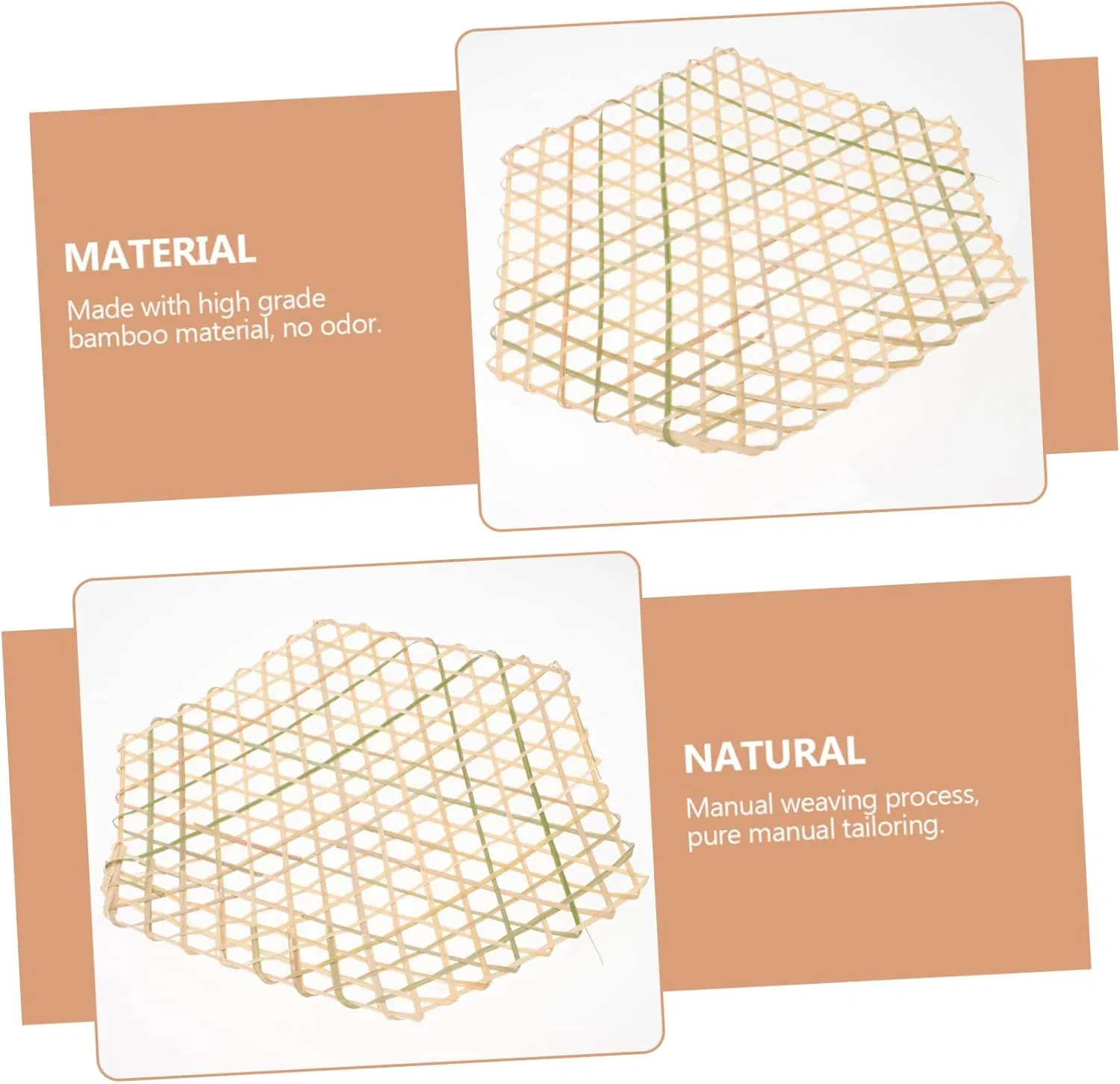 Woven Bamboo Mesh Mat for Steaming Food