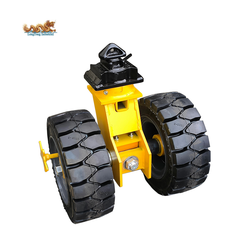 6 Ton 16 " 22" Adjustable ISO Shipping Container Rubber Caster Moving Wheels