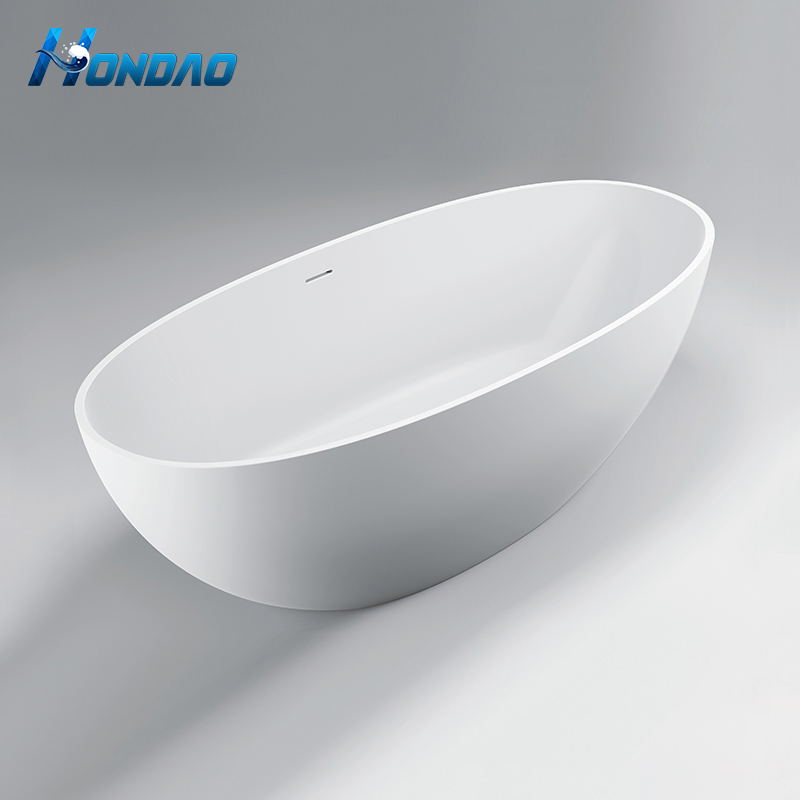 Квадратная белая ванна из искусственного камня