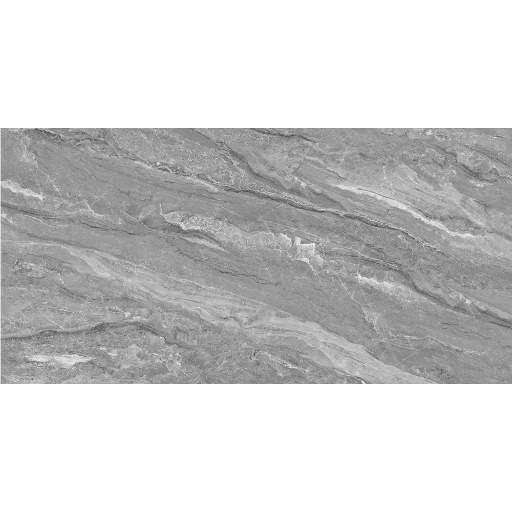 75*150 Cm Grey Color Polished Glazed Floor Tiles for Decoration