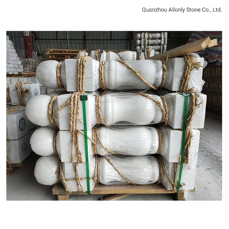 China Cheap Landscape White Marble Balustrade for Stair Design