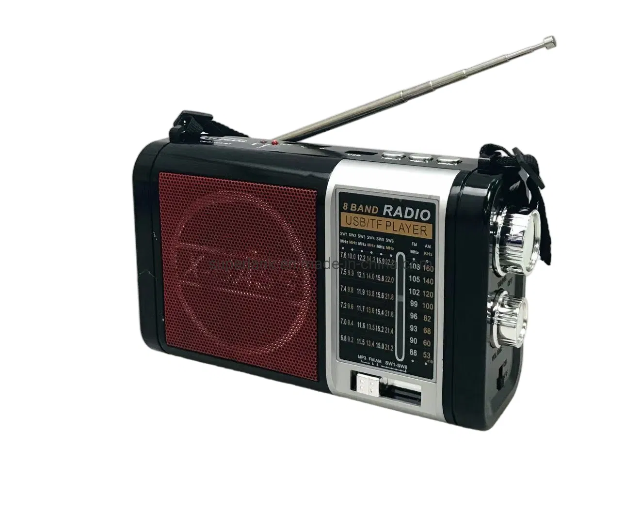 Portable Bluetooth Speaker MP3 Player Outdoor Solar Camping FM Radio with Flashlight