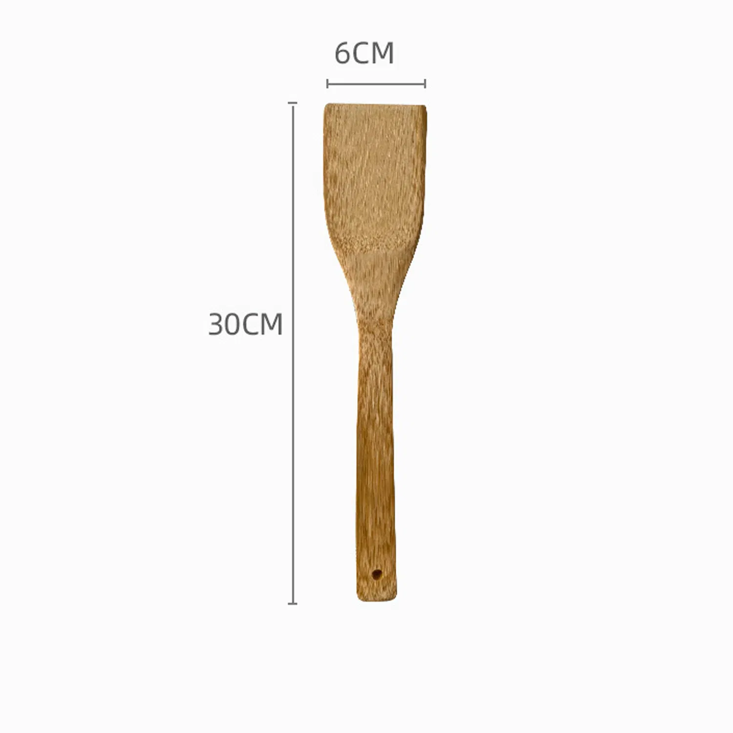 Eco-Friendly Natural Bamboo Spatulas Wooden Cooking Utensils with Laser Pattern
