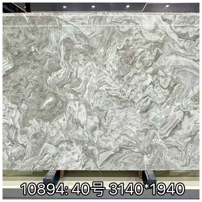 Brazilian Exotic White Avalanche Quartzite Slabs for Countertops