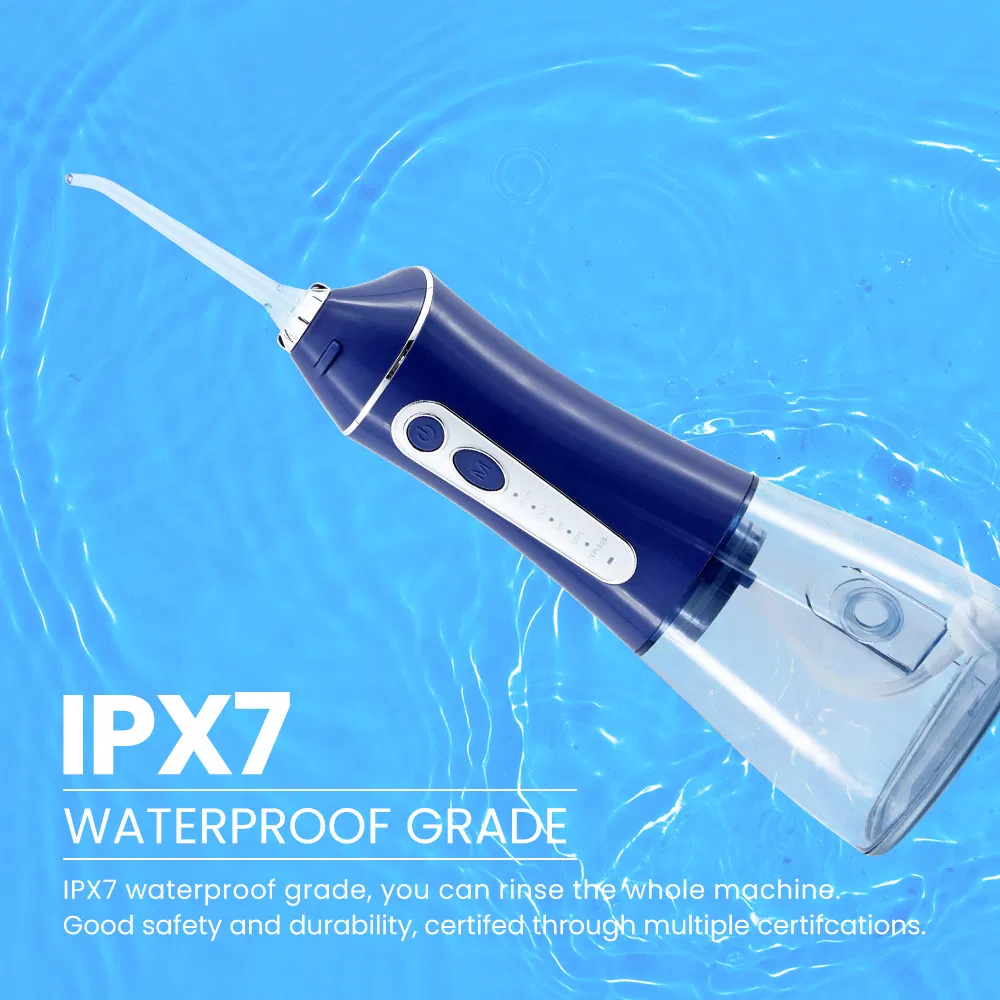 Water Flosser Portable Ipx7 Waterproof with Detachable 320ml Water Tank Rechargeable Type-C Oral Irrigator