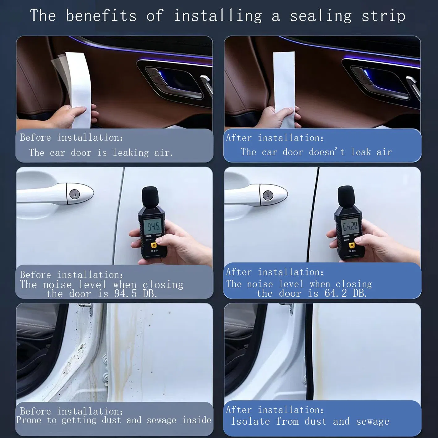 EPDM NBR Sponge Rubber Seal Strip for Doors, Windows, and Trunks