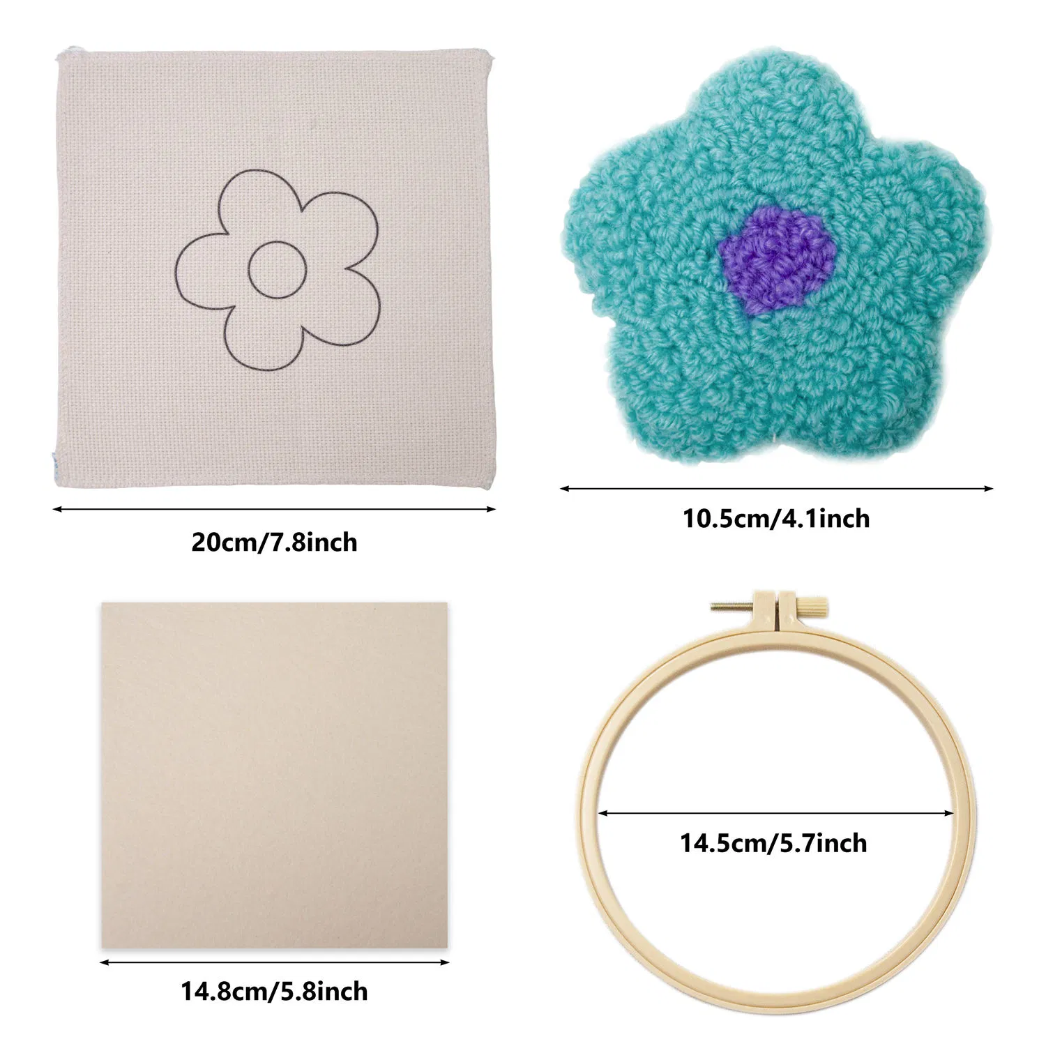 Instock Factory Sale Punch Needle Kit Embroidery Set All in One Needle Punch Flower Coaster Kit DIY Punching Needle for Beginner