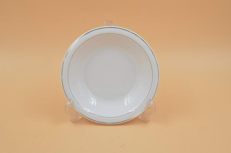 9.25 Inch Omage Soup Plate with Decals Porcelain Ceramics Tableware