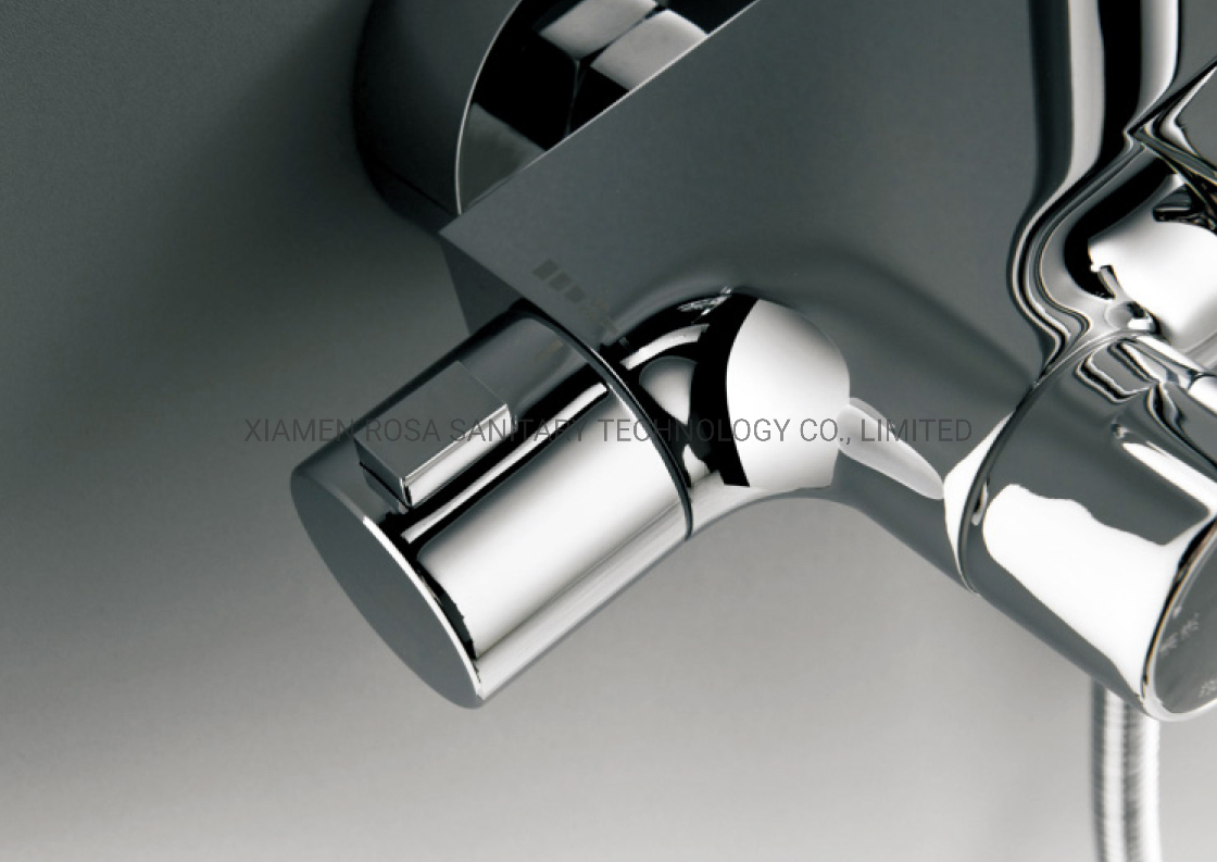 Thermostatic Three Functions One Button Switch on Big Shower Set Column Shower Mixer Bathroom Faucet