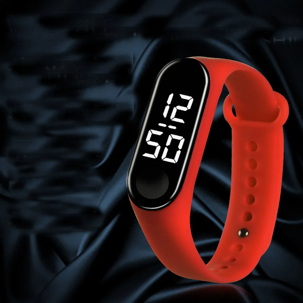 R1267 USD0.4/PCS Cheap Sports LED Digital Watch Silicone Belt Bracelets