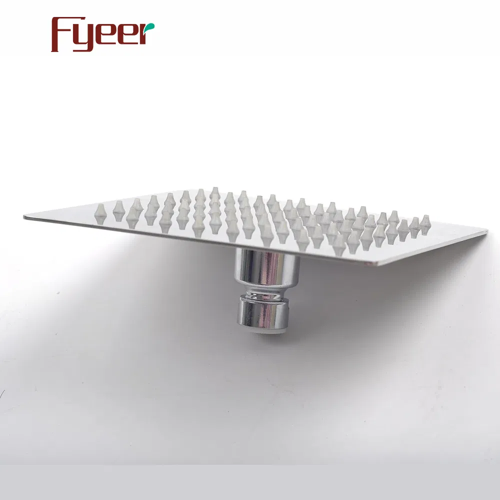 Fyeer 6 Inch Square Stainless Steel Rainfall Shower Head