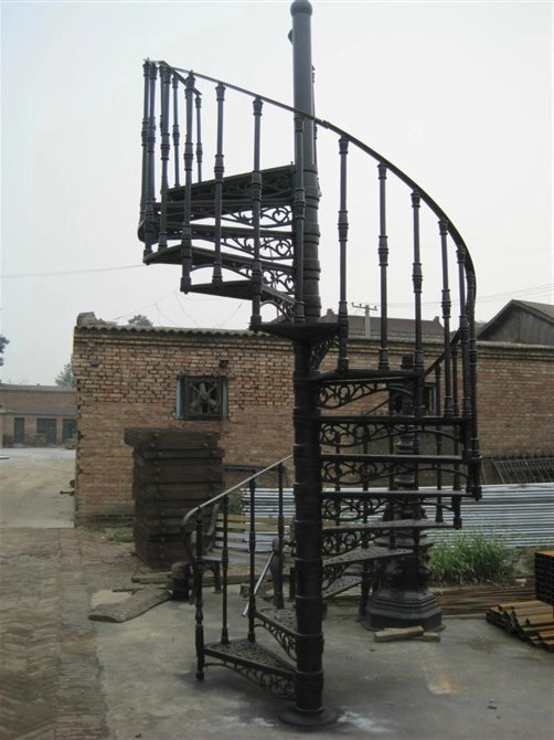 European Simple Style Decoration Wrought Cast Iron Spiral Stair (SYCI-065)