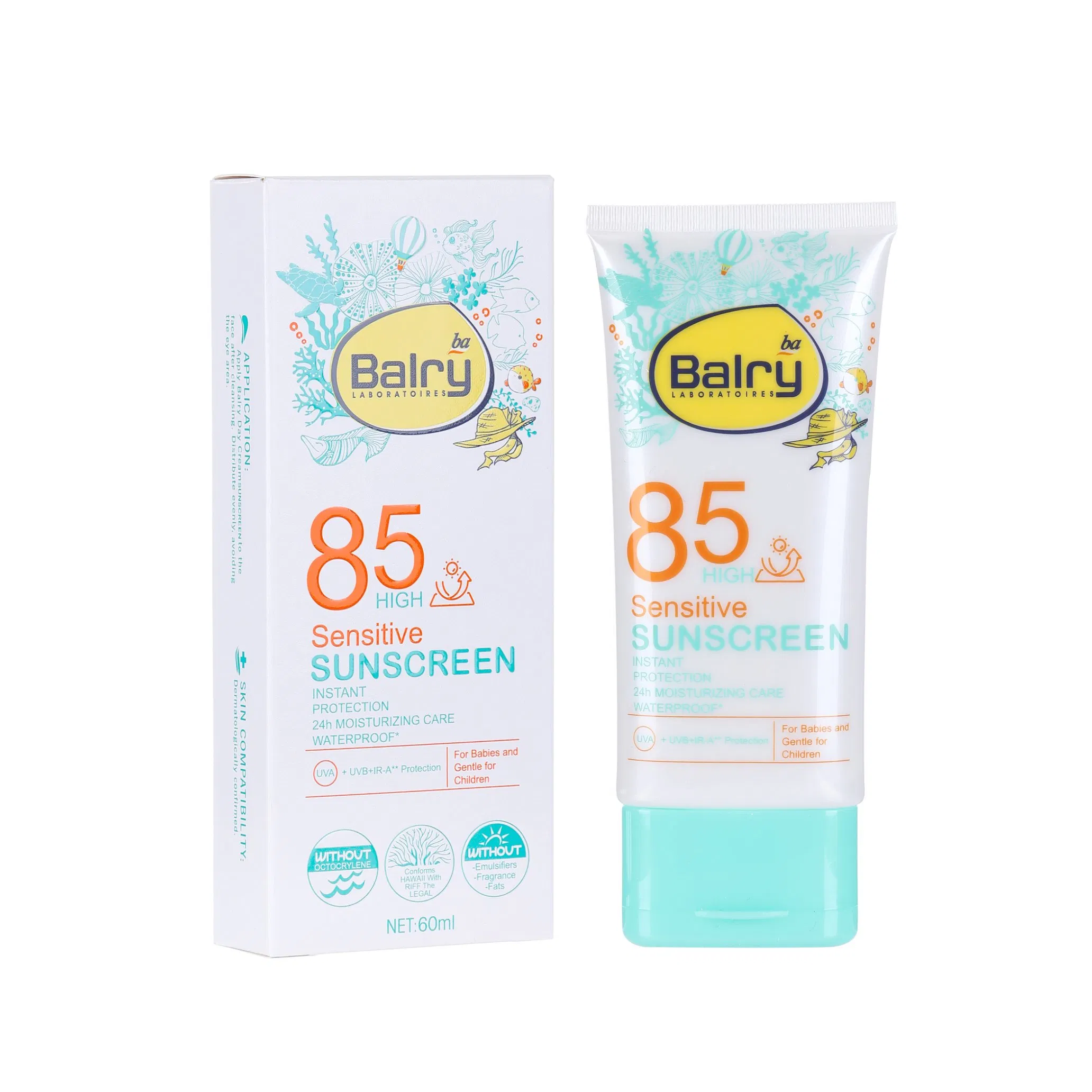 Private Label Best Skin Care Sunblock Vitamin E Whitening Organic Face Sunscreen