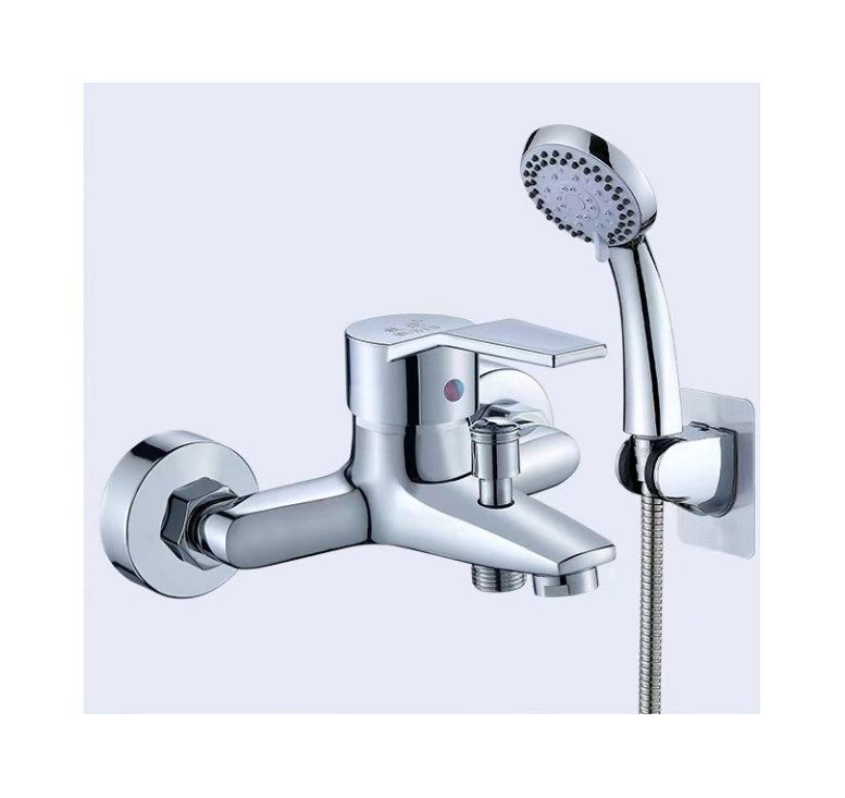 Single Handle Stainless Steel Wall Mounted Shower Faucet Classic Traditional Style Bathroom Faucet