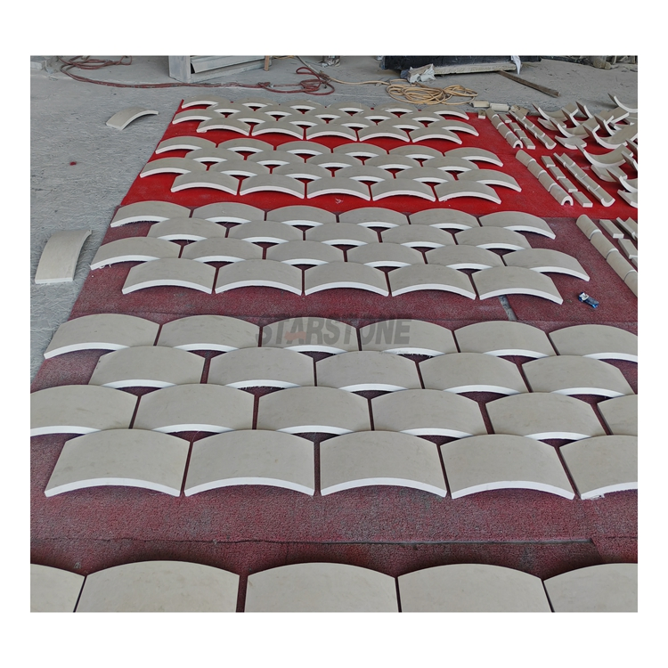Luxury Decoration Outdoor Paving Stones Flamed Limestone Wall Tile Beige Color Garden Paving Stone