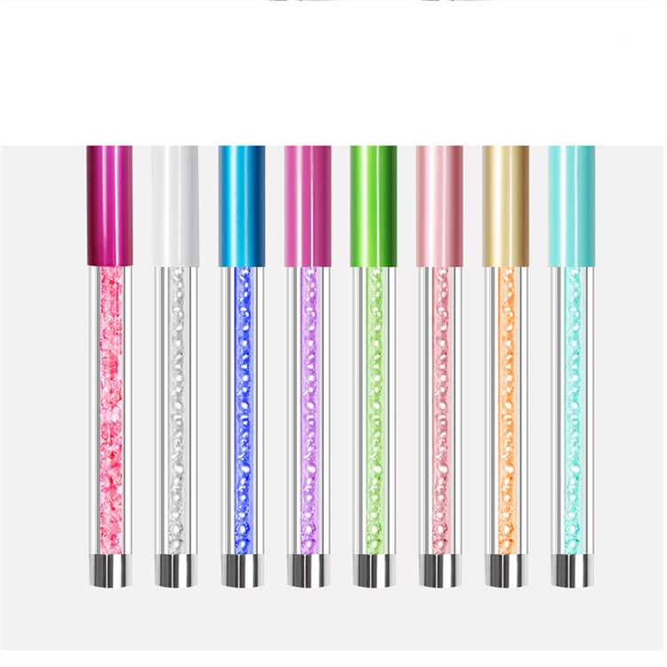 Retractable Crystal Micro Mascara Applicator Extension Spoolie Cleaning Eyelash Brush with Cap