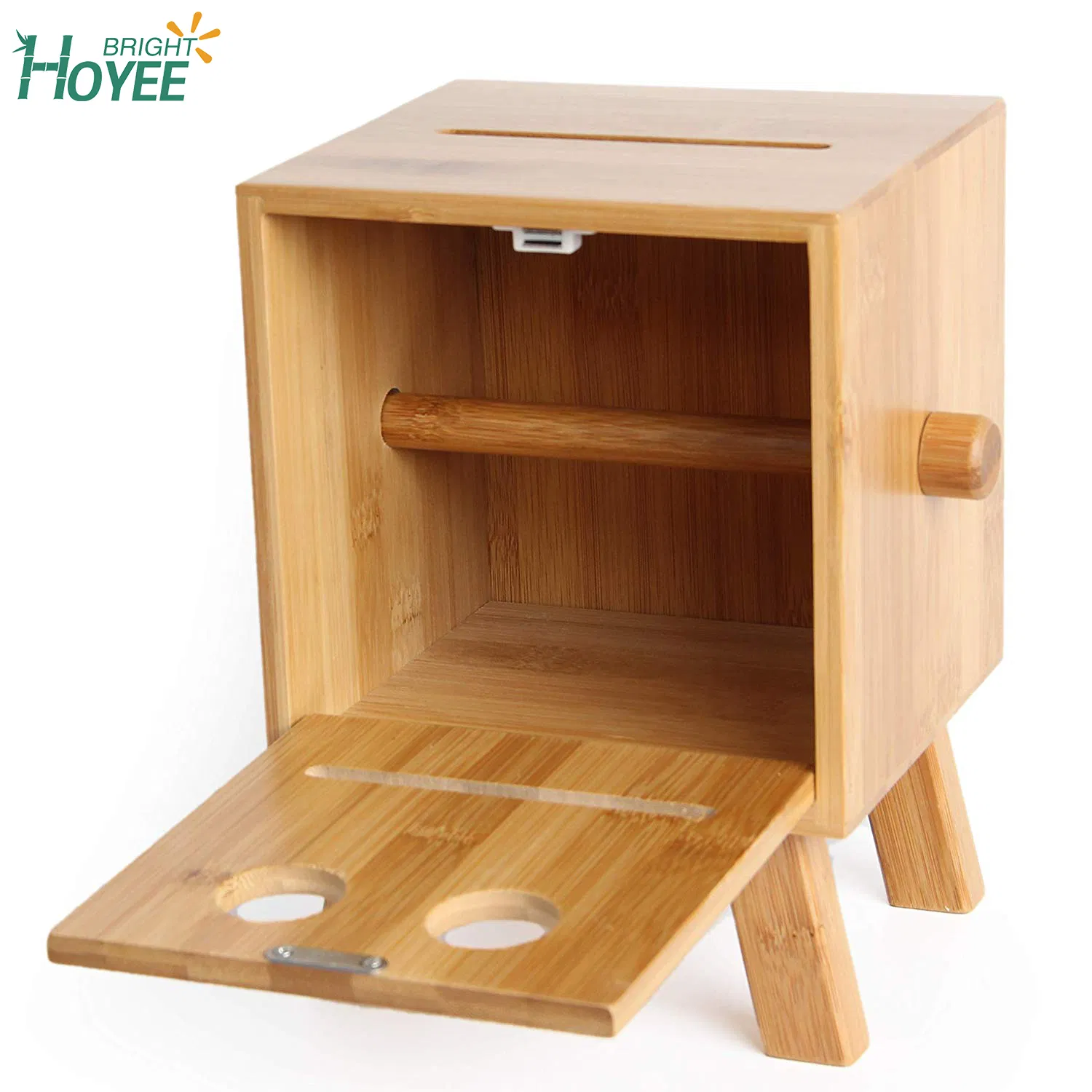 Eco-Friendly Fashion Toilet Paper Holder Creative Robot Style Bamboo Bathroom Smiley Face Tissue Box Cover