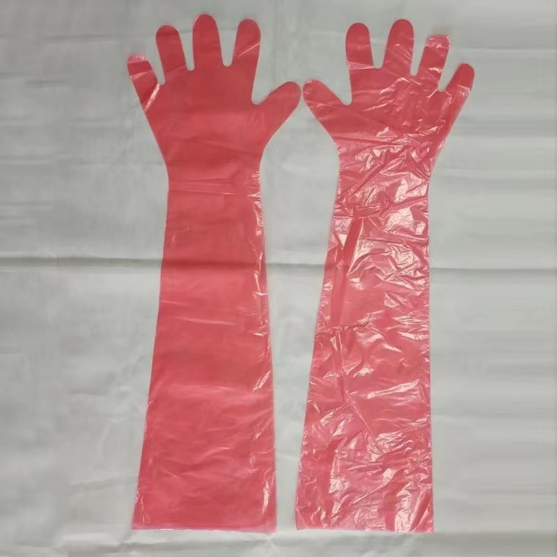 Disposable Long PE/EVA Shoulder Length Veterinary Sleeve Gloves Disposable Cheap Gloves Veterinary