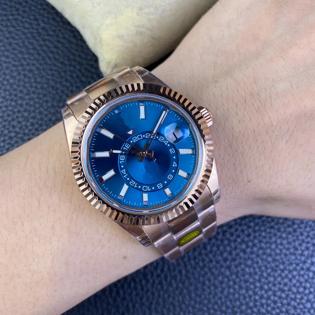 Top Quality Noob Factory Watch 9001 Movement Scale Dual Time Zone Month Display Men's 336935-0001 Watch Diameter 42mm