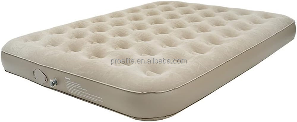 Матрас надувной флокированный с подушками для кемпинга и путешествий