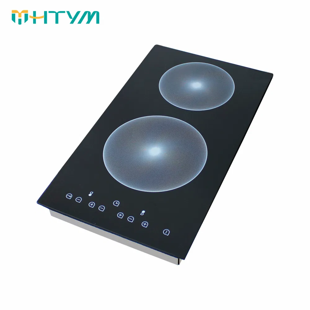 Built-in Electric Ceramic Hob with Dual Burners and Touch Control