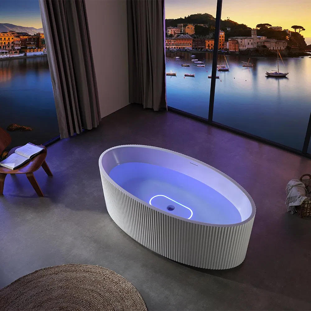 Прямоугольная акриловая ванна белая, отдельностоящая