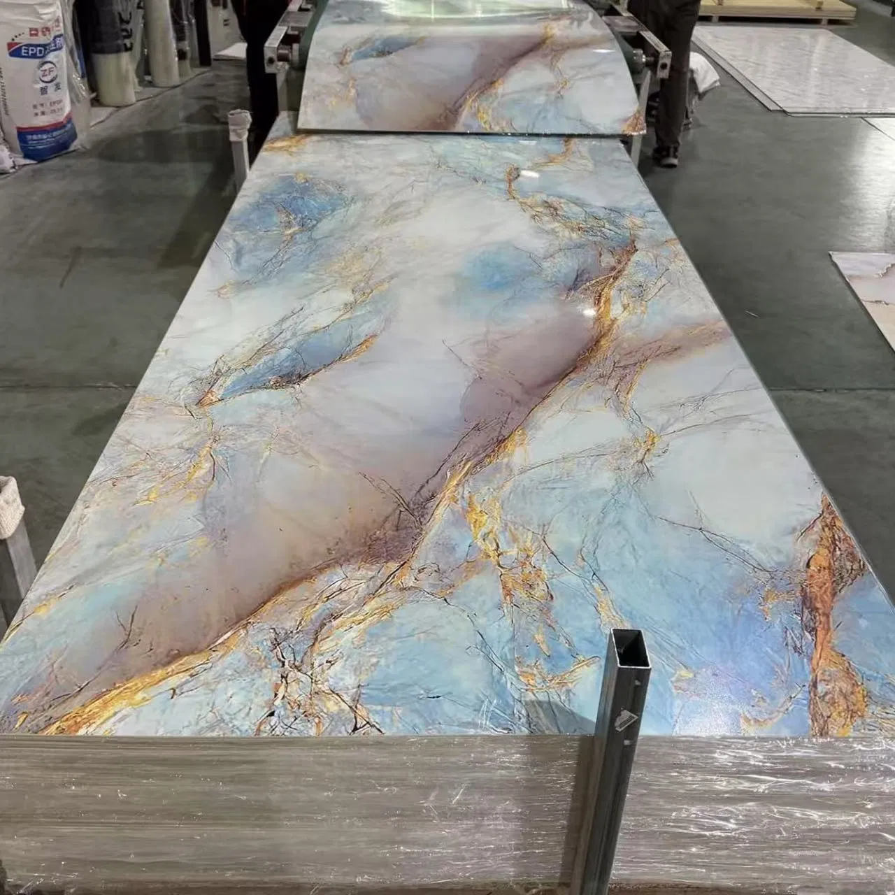 Wholesale Price High Glossy Marble PVC Sheets Carbon Slate Wall Panels