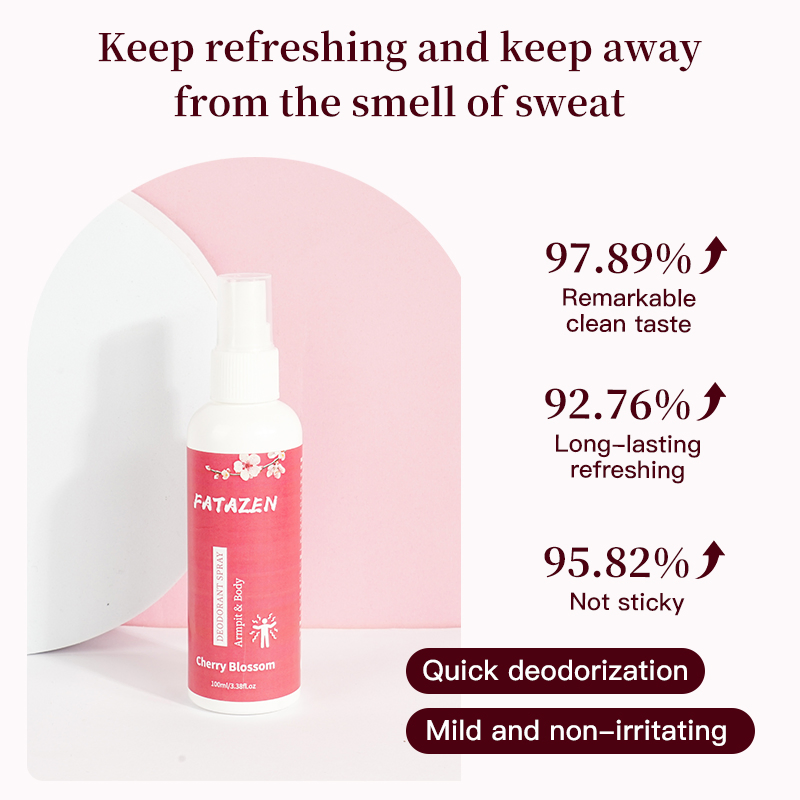 Running Sports Deodorant Fuxing Natural Fragrance Cherry Blossom Antiperspirant Refreshing Body Spray