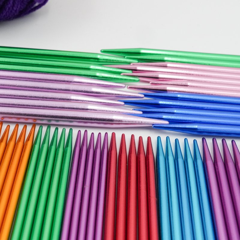 20cm Aluminum 2-Pointed Knitting Needles Set