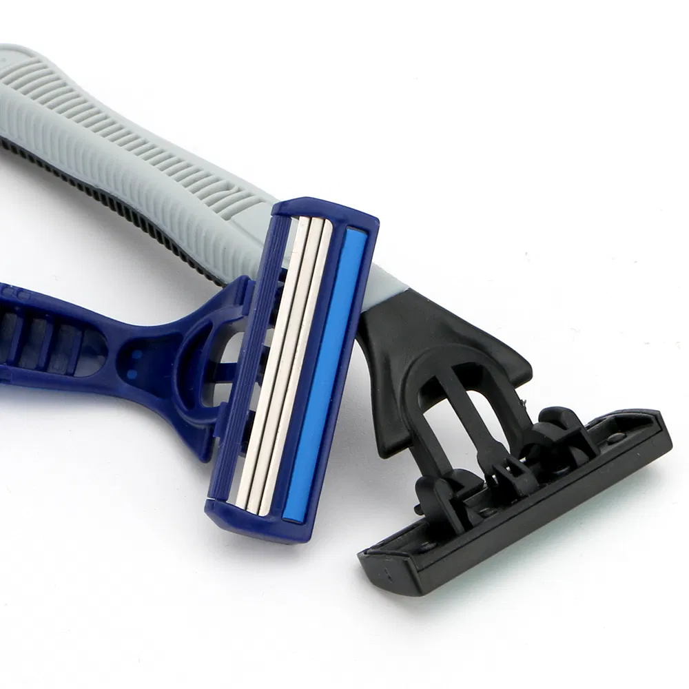 D334L Private Label Poly Bag Packing Triple Blade Pivoting Head Disposable Razor Men Gender Shaving Razor Haward Razor