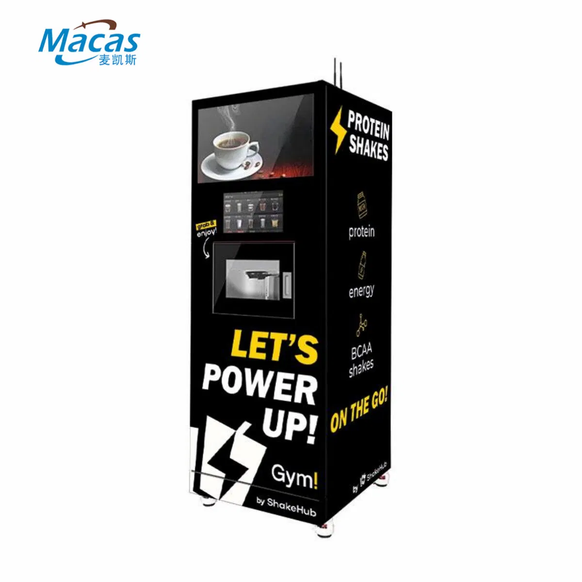 High Tech Automated Fresh Protein Powder Mixing Station Vending Machine with Mobile APP