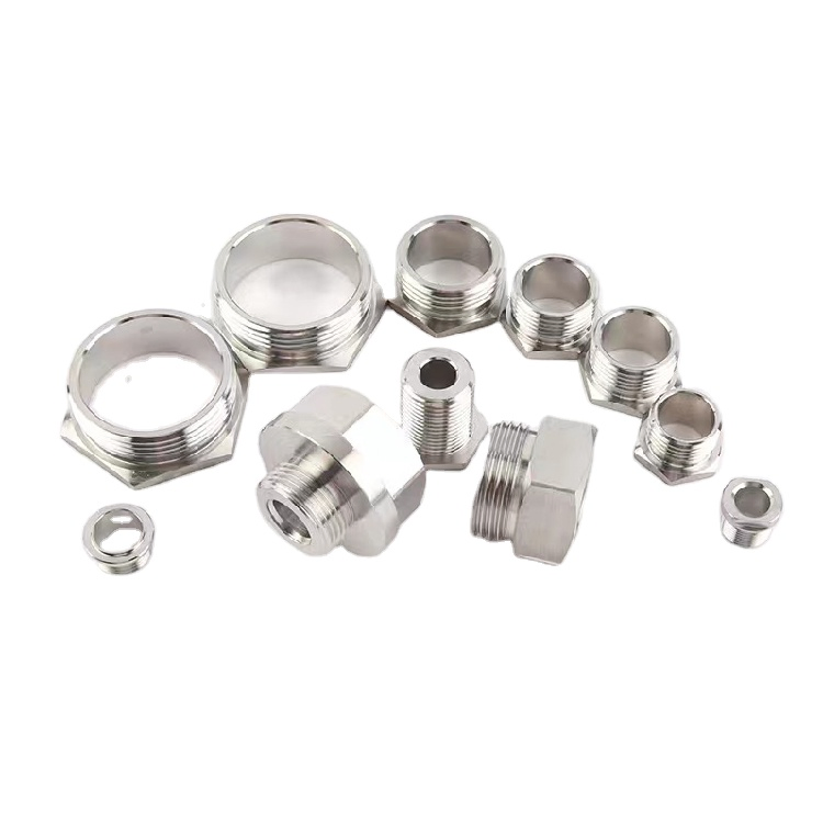 Stainless Steel Pipe Fitting, Reducing Hex Bushing 1/2 NPT Male X 3/8 NPT Female Thread Adapter