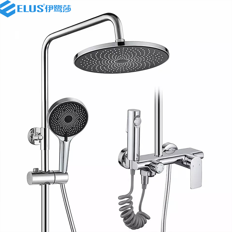 Amazon Hot Selling Shower Set Brass Chrome Star Sky Pressurized Shower