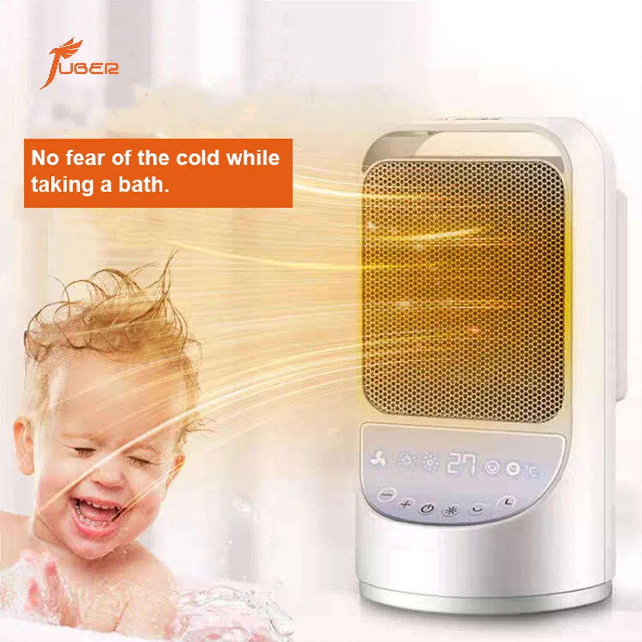 Heater Portable Quiet Smart Digital Electric Infrared Heater Fan