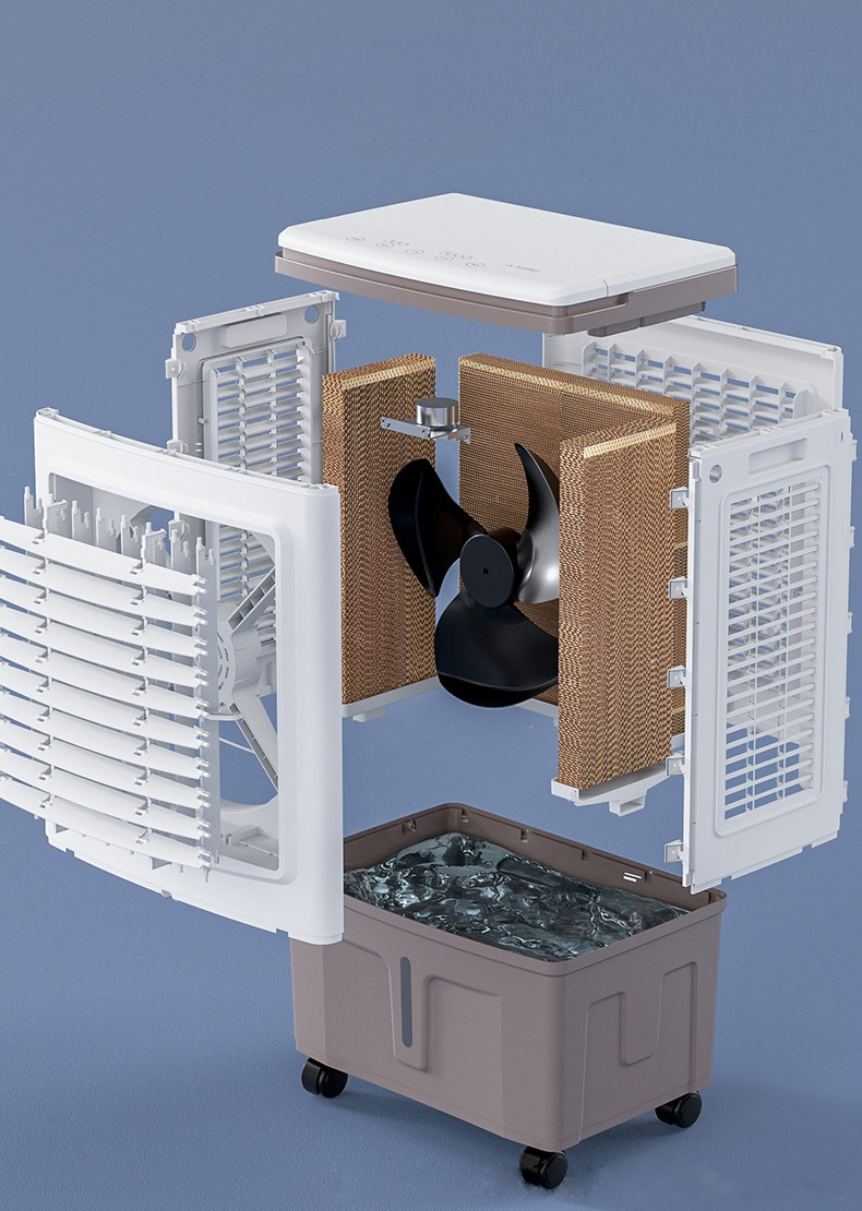 Portable Air Cooler for Home Use Industrial Air Cooler with Low Noise Evaporative Air Cooler Best Air Cooler for Large Rooms Air Conditioner AC Fan Cooler