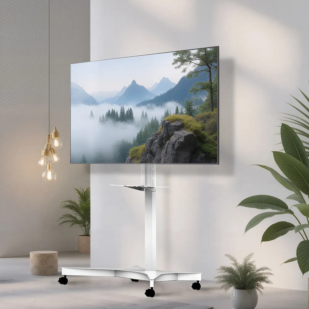 Electric TV Stand Cart with Heavy-Duty Mount Bracket for 32-70 Inch Tvs