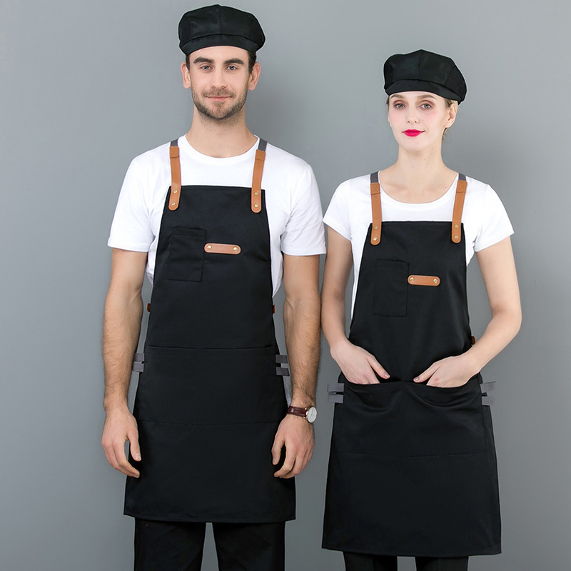 Custom Design Cooking Cotton Apron Printed Logo Chefs Kitchen Men Women Apron