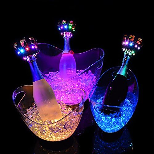 LED Light Ice Bucket 4L8l12L Champagne Beer Cooler Large Capacity Ice Wine Bucket