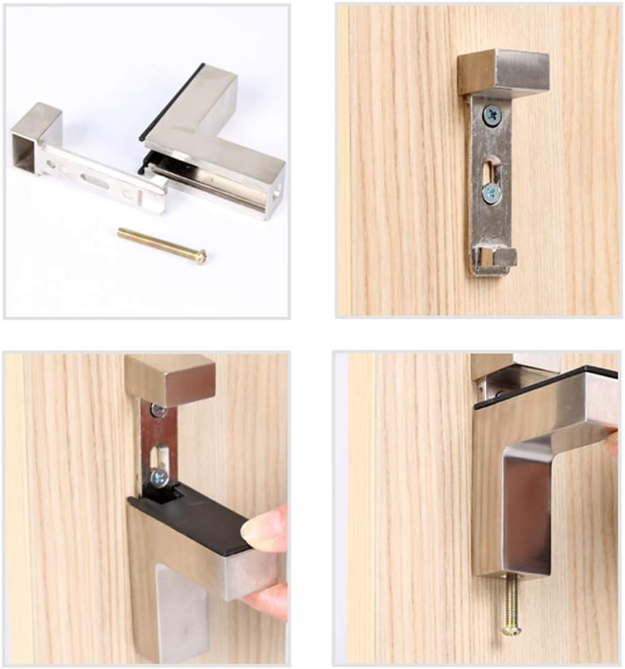 Metal Adjustable Floating Shelf Hardware, Wood/Glass Shelf Bracket Wall Mount, (Silver)