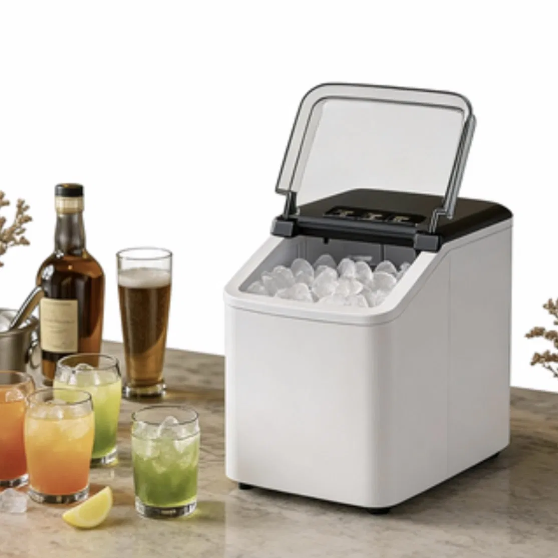 Home Portable Ice Maker 6-Minute Fast Ice Making Machine Self-Cleaning