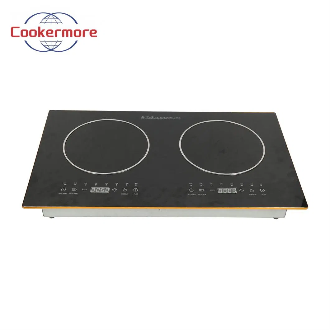 High-Power 2200W Induction Cooktop with Double Burner Design