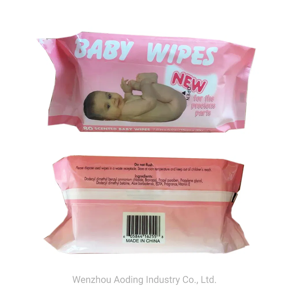 80 Counts Baby Wipes Sensitive Biodegradable Newborn Baby Wet Wipes