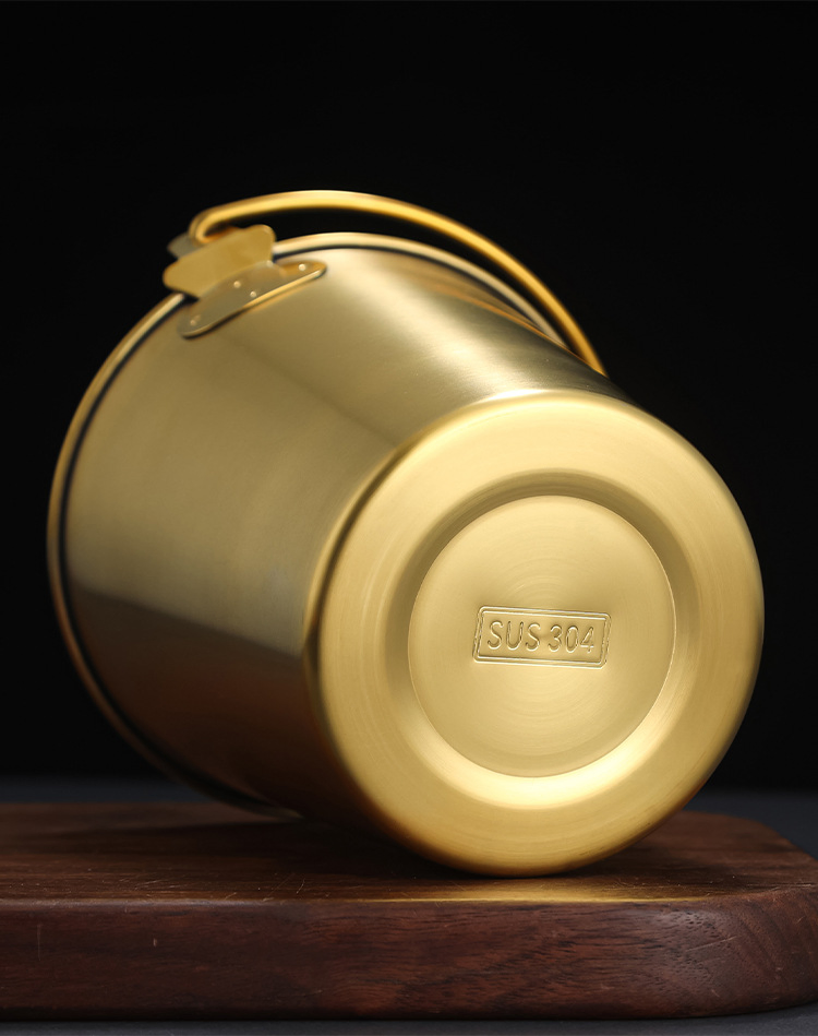 High-Quality Custom 4-Liter Ice Bucket with Bottle Opener for Party Teabar Food-Grade Durable Iron Bucket with Personalized Logo