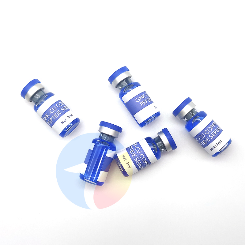 3 Ml 5 Ml 10 Ml Ghk Cu Vial Blue Copper Peptide Face Serum Anti-Aging Moisturizing Repairing for Skin Care Serum